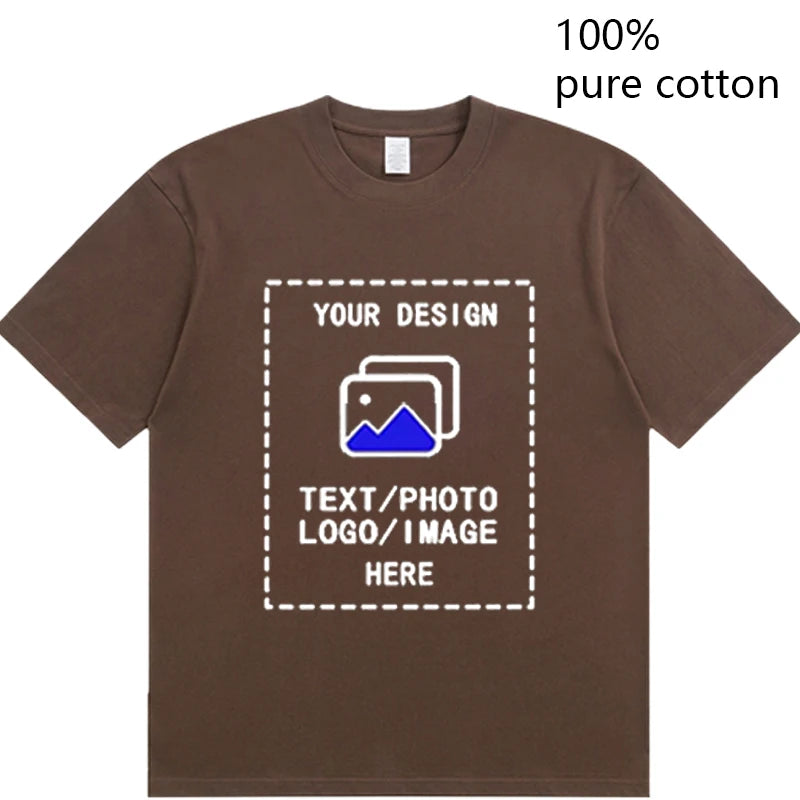 Custom-Made Men's T-Shirts Are Suitable for Team Gatherings, Gyms, and Sports Cotton Round-Neck Short-Sleeved Shirts
