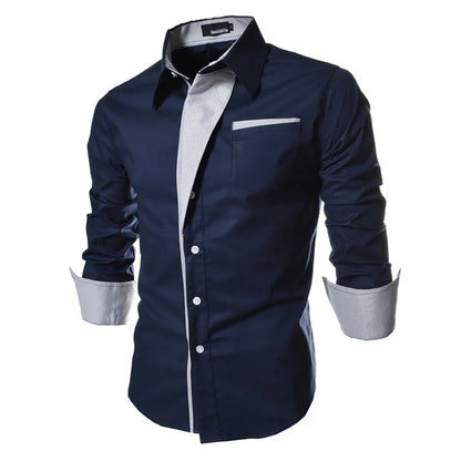 White Striped Shirts Mens 2025 Long Sleeved Business Slim Fit Male Shirt Black Social Clothes Camisa Masculina Vetement Homme
