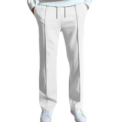 Pant men 2026 casual new casual men's solid color sporty high-waisted drawstring long leg pants men's clothing