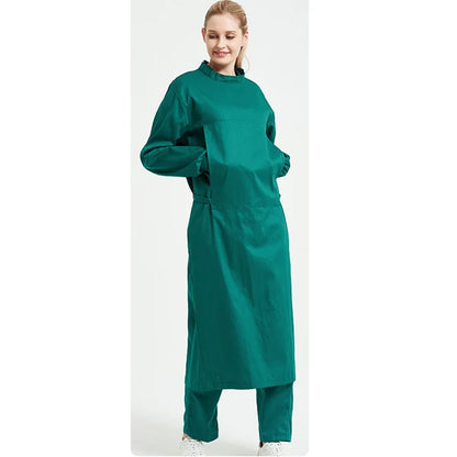 Surgical Gowns Cotton Operating Room Work Male Surgeons Half Wrapped Long Sleeved Female Reverse Wearing Full Isolation Clothing