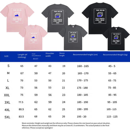 Custom-Made Men's T-Shirts Are Suitable for Team Gatherings, Gyms, and Sports Cotton Round-Neck Short-Sleeved Shirts