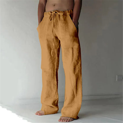 Mens Linen Pants Linen Pants for Men Loose Straight Pants Cotton Linen Cotton Linen Men Pants Linen Oose Linen Pants
