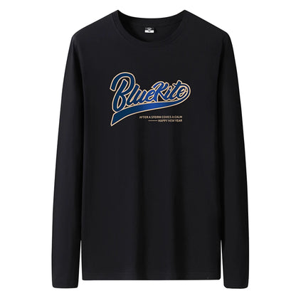 T Shirts Men New Fashion 2025 O-Neck Slim Long Black Sleeve T-Shirt Male Clothing Casual Tee Shirt 28 Styles Plus Size S-6XL