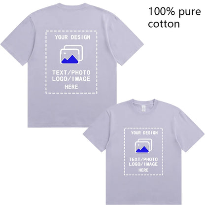 Custom-Made Men's T-Shirts Are Suitable for Team Gatherings, Gyms, and Sports Cotton Round-Neck Short-Sleeved Shirts