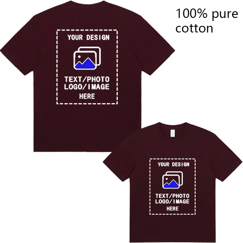 Custom-Made Men's T-Shirts Are Suitable for Team Gatherings, Gyms, and Sports Cotton Round-Neck Short-Sleeved Shirts