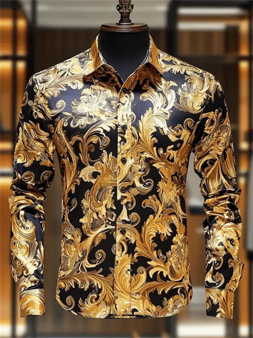 Men's Long Sleeved Shirt, High-Definition Printed Clothing, Outdoor Leisure Vacation, Luxury, Fashionable, High-Quality Designer