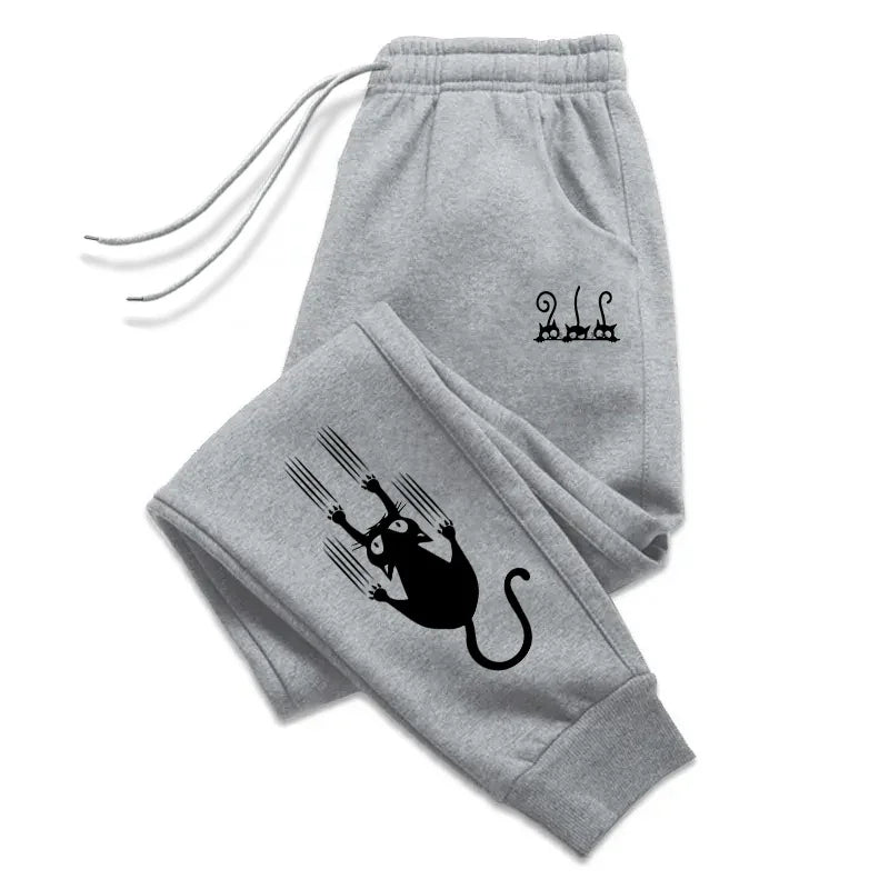 Trousers Versatile Womens Sweatpants Cute Cat Print Pants Gym Sports Casual Tracksuit Trousers Jogging Man Pants Hot Sales 2025