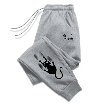 Trousers Versatile Womens Sweatpants Cute Cat Print Pants Gym Sports Casual Tracksuit Trousers Jogging Man Pants Hot Sales 2025