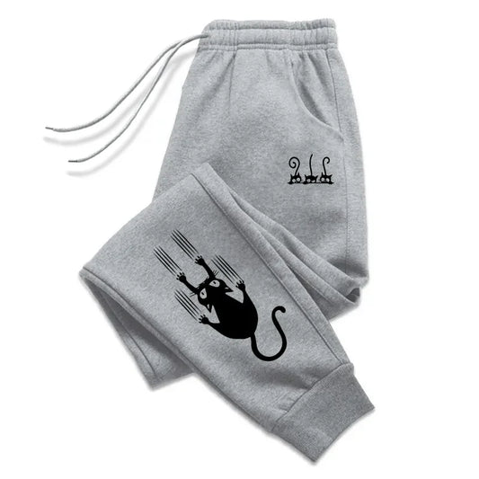 Trousers Versatile Womens Sweatpants Cute Cat Print Pants Gym Sports Casual Tracksuit Trousers Jogging Man Pants Hot Sales 2025