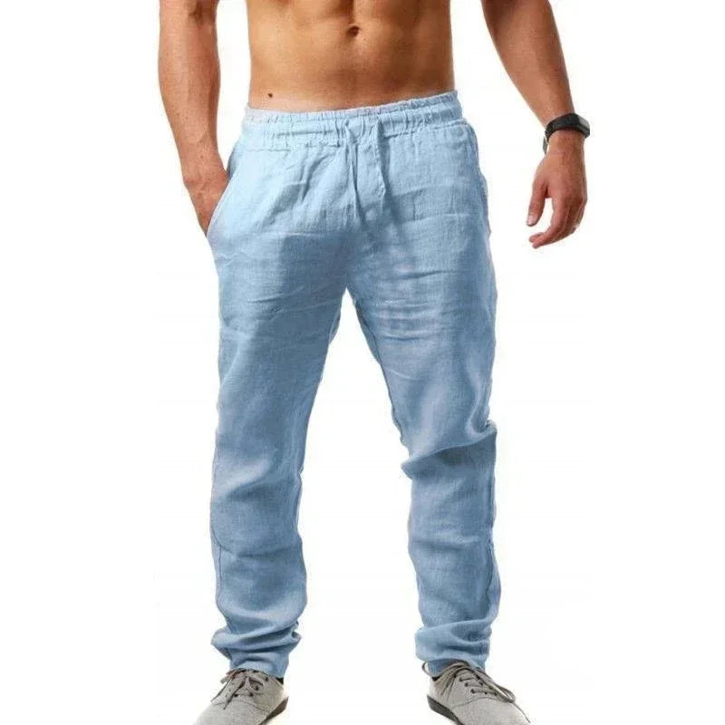 Ropa Hombre Baggy Pants Men's Cotton Linen Casual Pants Breathable Trousers Fitness Streetwear Clothing Jogging Autumn Summer