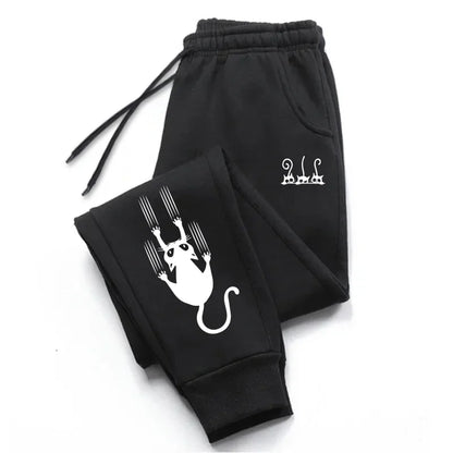 Trousers Versatile Womens Sweatpants Cute Cat Print Pants Gym Sports Casual Tracksuit Trousers Jogging Man Pants Hot Sales 2025