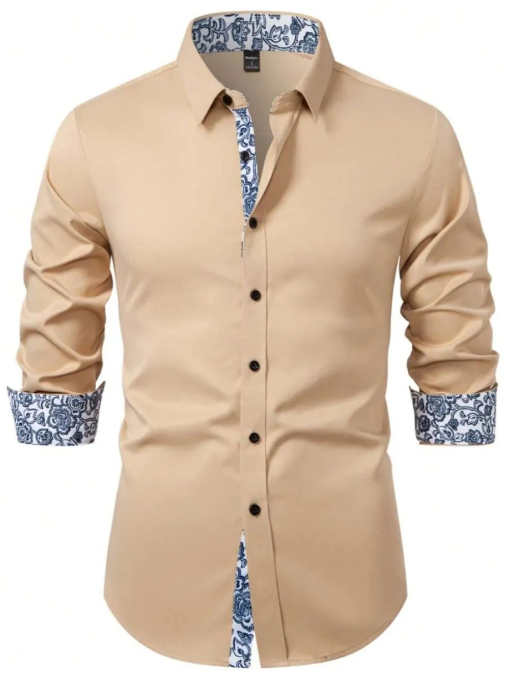 2025 Men's Casual Multifunctional Long Sleeved Wrinkle Free Formal Shirt, Commuting Printed Long Sleeved Shirt, Men's Slim Fit S