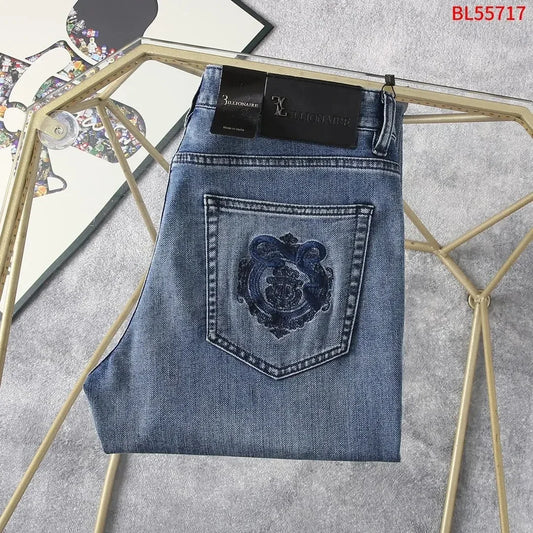 BLLIYOSS BILLIONAIRE Jeans Thin Cotton Men 2025 Spring Summer new Fashion Embroidery comfortable outdoors Big size 30-40 Pants
