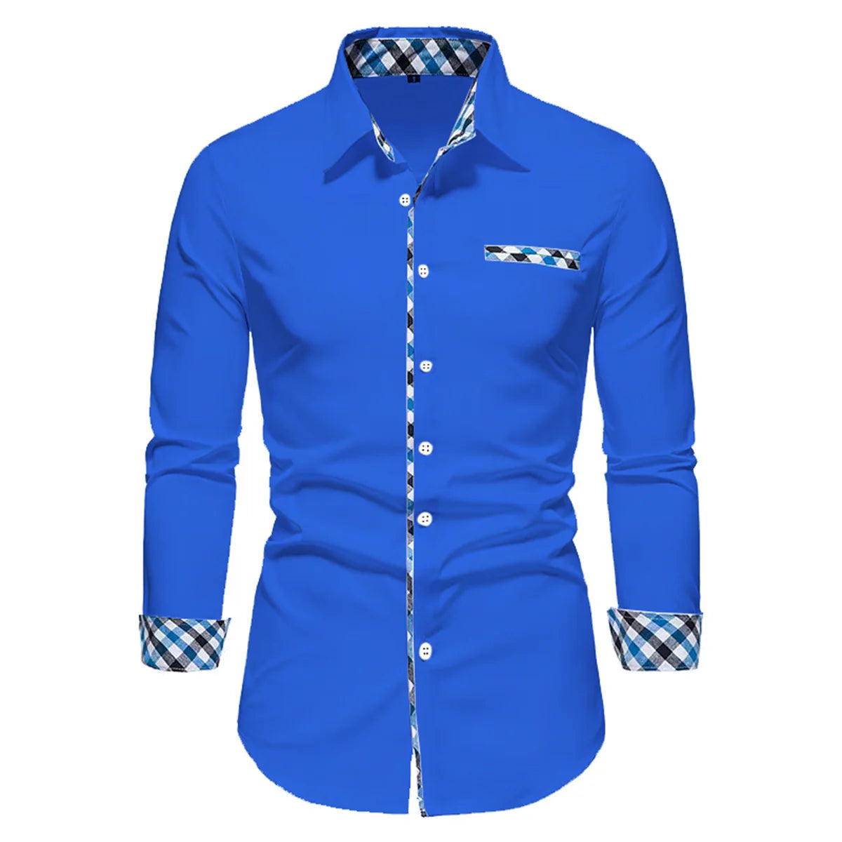 2023 Men's Hot Selling Business Office Long Sleeve Solid Color Spliced Shirt Outdoor Street Leisure High Quality Fabric Polo Top