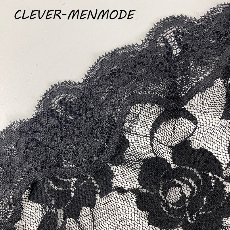 Men's Sexy Short Sleeve See-Through Lace Bathrobe Transparent Sex Erotic Pajamas Thong Hot Suit Home Wear Clothing