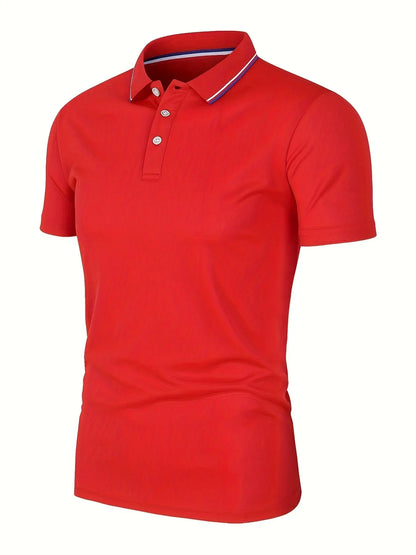 2025 Hot Sale Men's Summer Casual Breathable Comfortable Polo Shirt Men's Solid Color High Quality Short Sleeve T-Shirt
