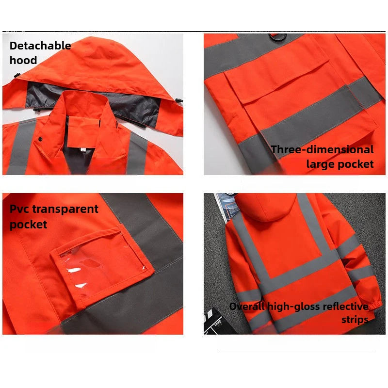 Men's workwear jacket construction clothing building clothing outdoor work clothes windproof waterproof  reflective strip