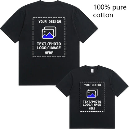 Custom-Made Men's T-Shirts Are Suitable for Team Gatherings, Gyms, and Sports Cotton Round-Neck Short-Sleeved Shirts