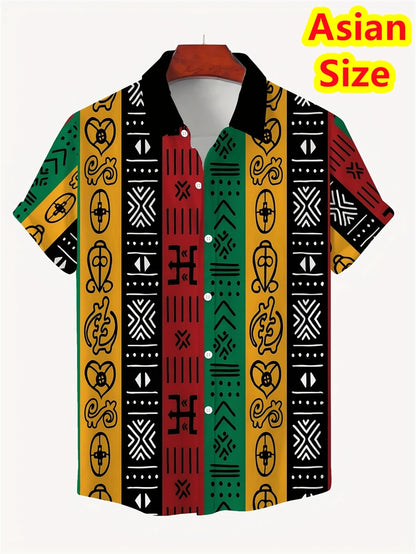Abstract Men's Shirts Streetwear Beach Male Shirt Short Sleeve Cool Skull 3d Hawaiian Shirt Man 2025 New Tops Women Hip Hop Tops