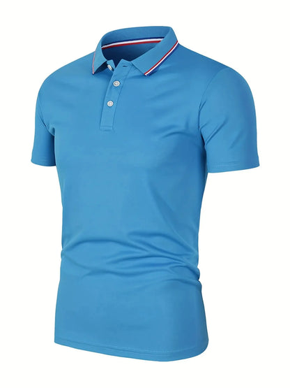 2025 Hot Sale Men's Summer Casual Breathable Comfortable Polo Shirt Men's Solid Color High Quality Short Sleeve T-Shirt