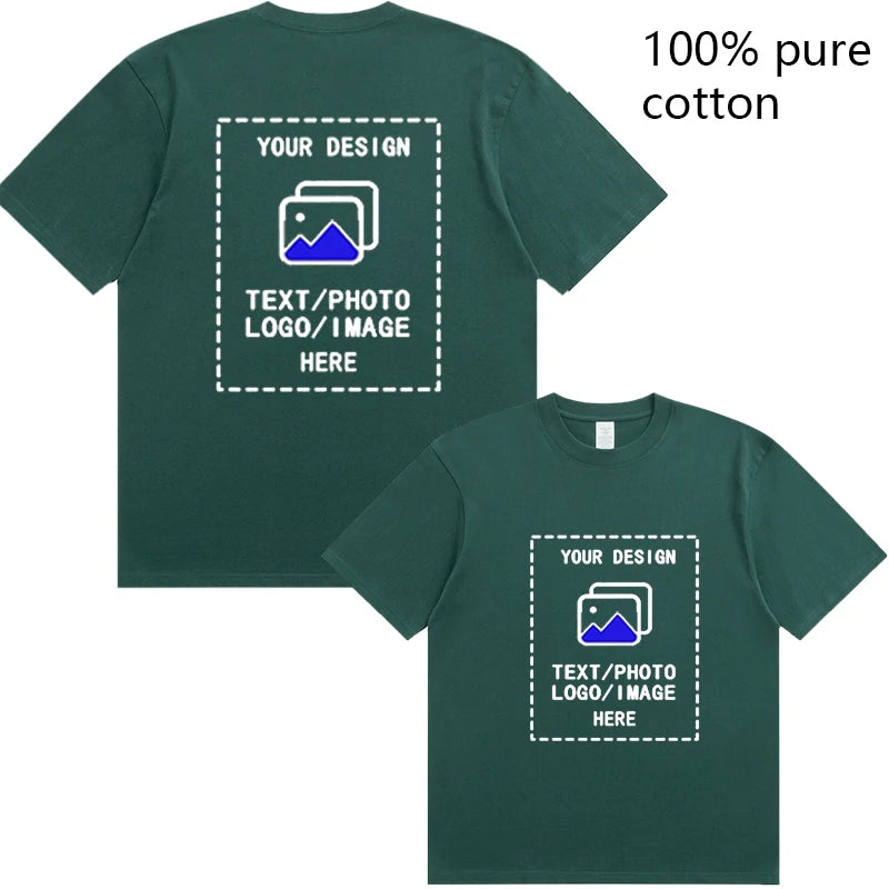 Custom-Made Men's T-Shirts Are Suitable for Team Gatherings, Gyms, and Sports Cotton Round-Neck Short-Sleeved Shirts