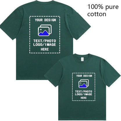Custom-Made Men's T-Shirts Are Suitable for Team Gatherings, Gyms, and Sports Cotton Round-Neck Short-Sleeved Shirts
