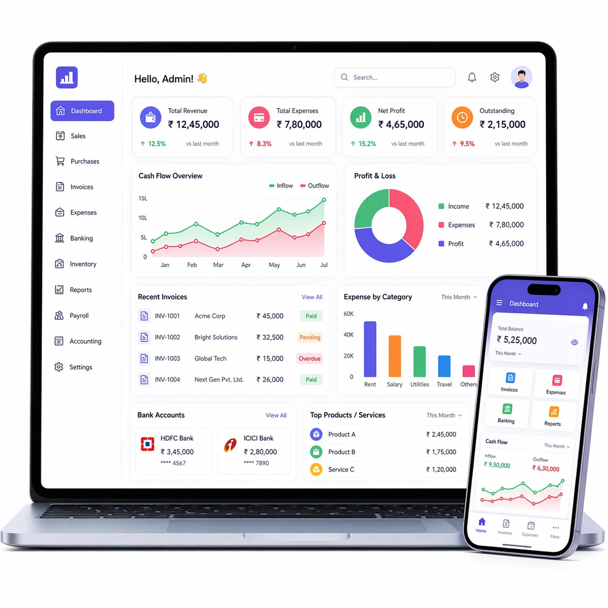 Intelligent Accounting ERP Software AI Automation Financial Management Scalable Business Architecture Stock Internet Linux Mac