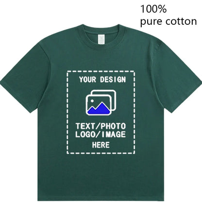 Custom-Made Men's T-Shirts Are Suitable for Team Gatherings, Gyms, and Sports Cotton Round-Neck Short-Sleeved Shirts