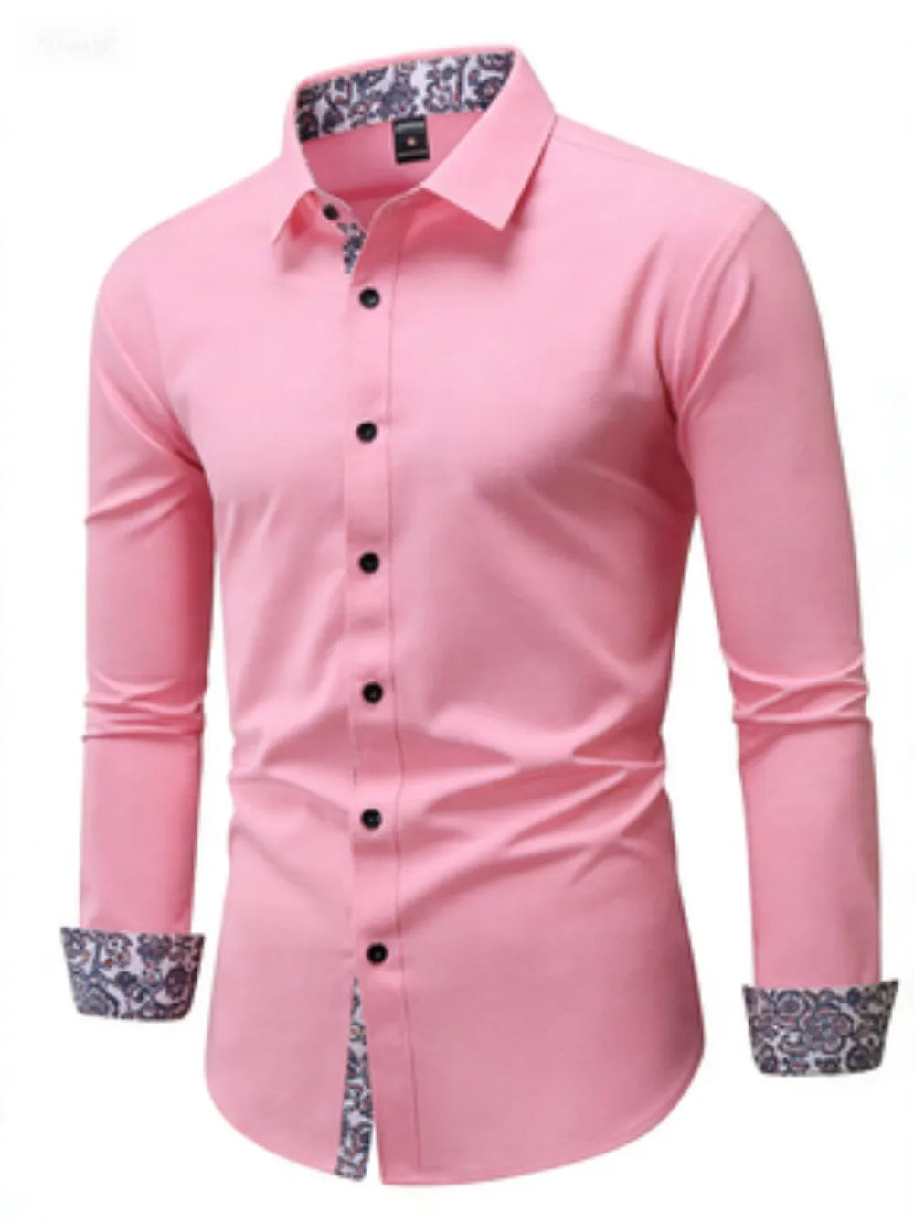 2025 Men's Casual Multifunctional Long Sleeved Wrinkle Free Formal Shirt, Commuting Printed Long Sleeved Shirt, Men's Slim Fit S