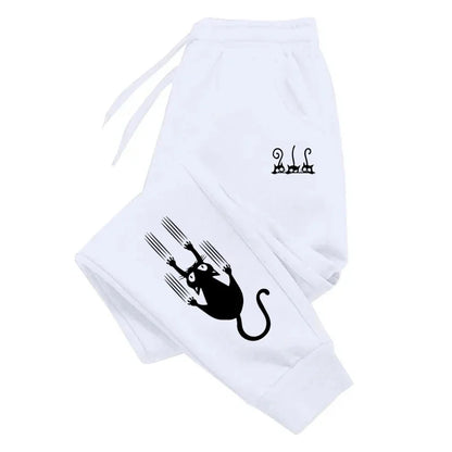 Trousers Versatile Womens Sweatpants Cute Cat Print Pants Gym Sports Casual Tracksuit Trousers Jogging Man Pants Hot Sales 2025