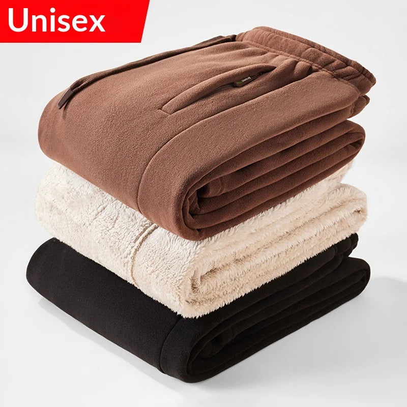 Men Trousers Double-sided Fleece Casual Pants Sweatshirt Boa Fur Men's Clothing Warm Knitted Sports Shorts Man Gifts Clothes