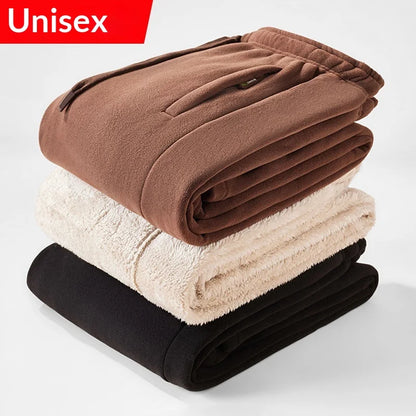 Men Trousers Double-sided Fleece Casual Pants Sweatshirt Boa Fur Men's Clothing Warm Knitted Sports Shorts Man Gifts Clothes