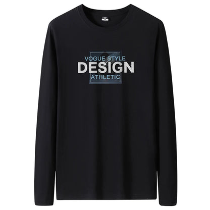 T Shirts Men New Fashion 2025 O-Neck Slim Long Black Sleeve T-Shirt Male Clothing Casual Tee Shirt 28 Styles Plus Size S-6XL