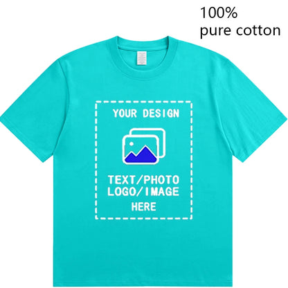 Custom-Made Men's T-Shirts Are Suitable for Team Gatherings, Gyms, and Sports Cotton Round-Neck Short-Sleeved Shirts