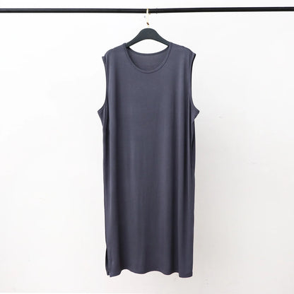 Men's Sleepwear Vest Long Dress Comfortable Home Clothes Bathrobe Sexy Nightwear Spring Summer Autumn Winter Youth Pajamas ﻿