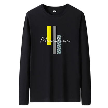 T Shirts Men New Fashion 2025 O-Neck Slim Long Black Sleeve T-Shirt Male Clothing Casual Tee Shirt 28 Styles Plus Size S-6XL