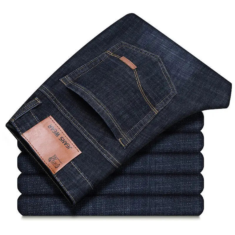 2026 hot-selling straight-cut jeans for men, durable, soft, fashionable work jeans, casual men's jeans