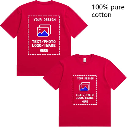 Custom-Made Men's T-Shirts Are Suitable for Team Gatherings, Gyms, and Sports Cotton Round-Neck Short-Sleeved Shirts