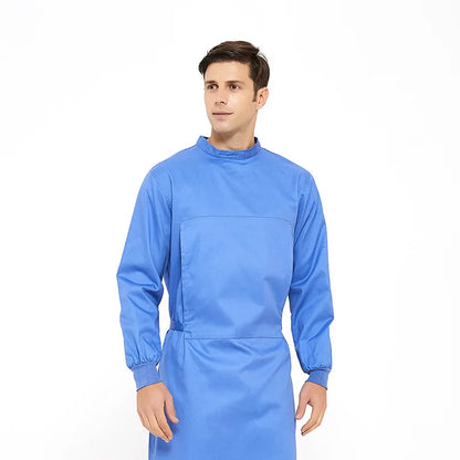 Surgical Gowns Cotton Operating Room Work Male Surgeons Half Wrapped Long Sleeved Female Reverse Wearing Full Isolation Clothing