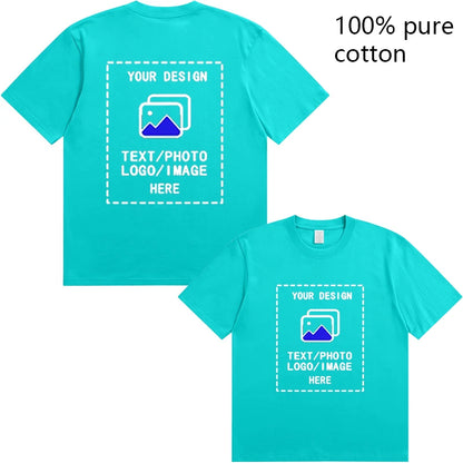Custom-Made Men's T-Shirts Are Suitable for Team Gatherings, Gyms, and Sports Cotton Round-Neck Short-Sleeved Shirts