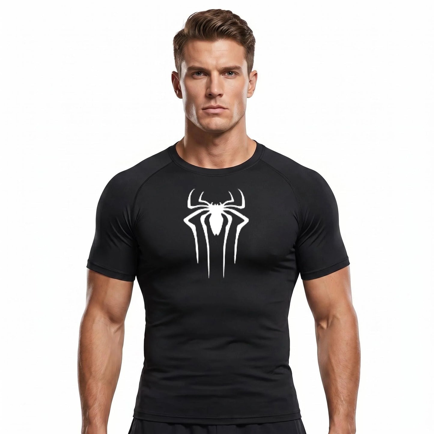 Men's fitness clothes, short sleeves, tight fitting T-shirts, quick drying sportswear, training clothes