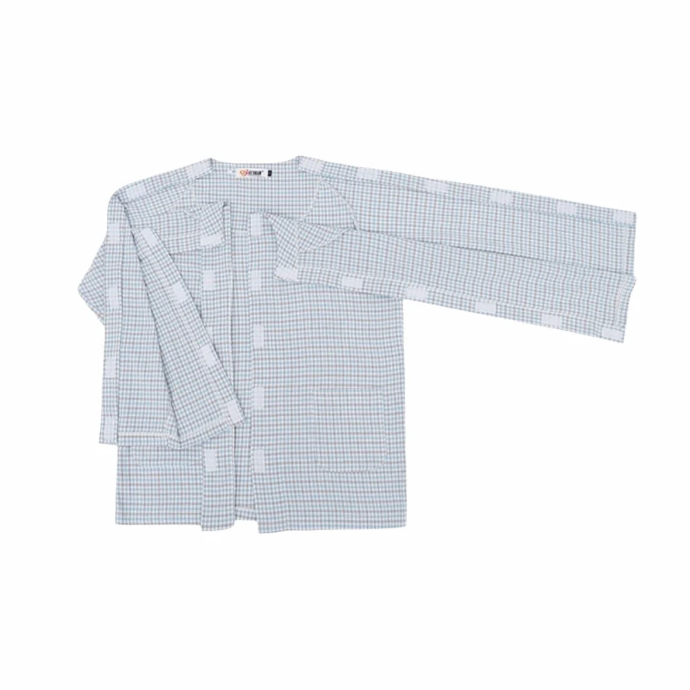 Convenient Bedridden Elderly Care Clothing Skin-Friendly Washable Tear Away Recovery T-Shirt Comfortable Full Tear Away