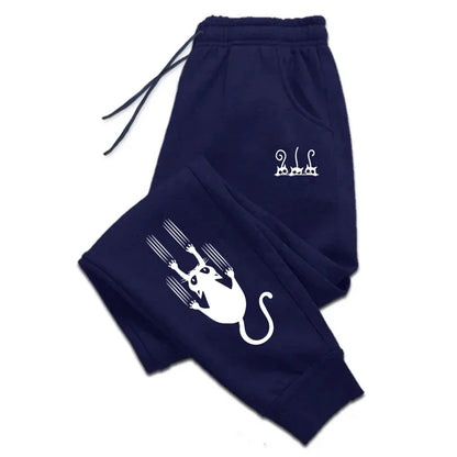 Trousers Versatile Womens Sweatpants Cute Cat Print Pants Gym Sports Casual Tracksuit Trousers Jogging Man Pants Hot Sales 2025