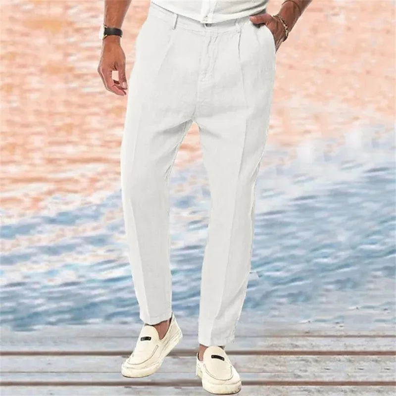 Men's Clothing Straight Solid Color Comfortable Outdoor Casual Loose Casual Pants