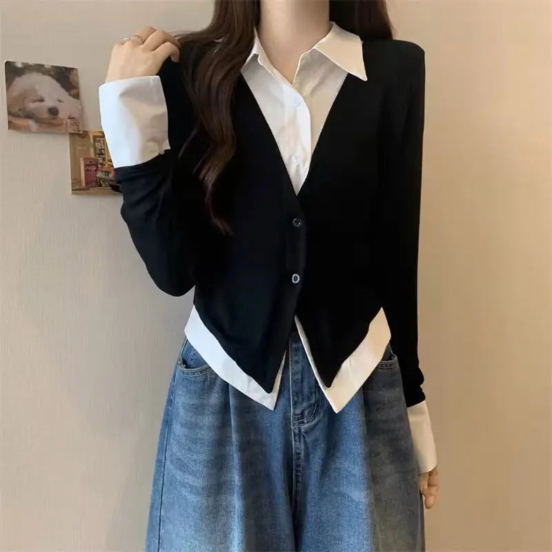 Striped Shirts & Blouses For Women Basic Modern Long Youthful Clothes Cute And Elegant New 2025 Aesthetic Plus Size Woman Top