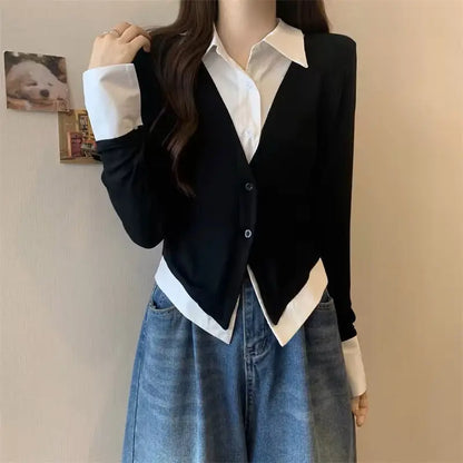 Striped Shirts & Blouses For Women Basic Modern Long Youthful Clothes Cute And Elegant New 2025 Aesthetic Plus Size Woman Top