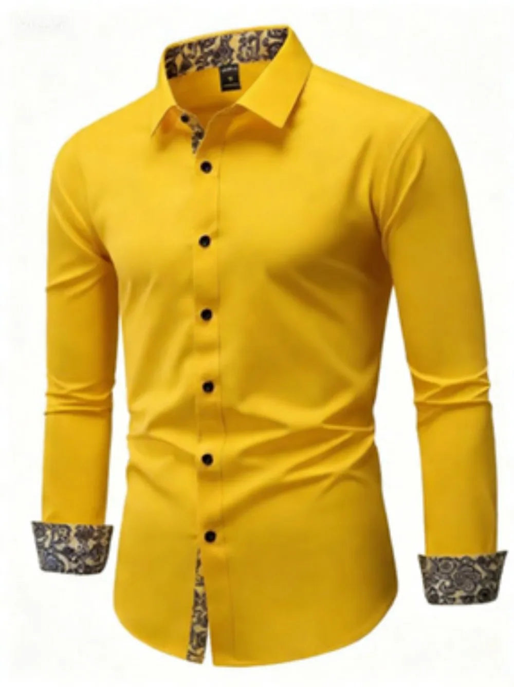 2025 Men's Casual Multifunctional Long Sleeved Wrinkle Free Formal Shirt, Commuting Printed Long Sleeved Shirt, Men's Slim Fit S