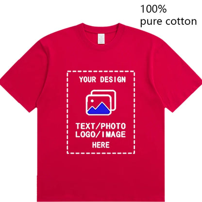 Custom-Made Men's T-Shirts Are Suitable for Team Gatherings, Gyms, and Sports Cotton Round-Neck Short-Sleeved Shirts
