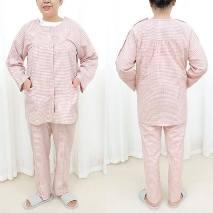 Convenient Bedridden Elderly Care Clothing Washable Breathable Patient Gown Comfortable Skin-Friendly Tear Away Recovery T-Shirt