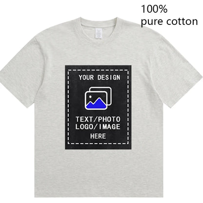 Custom-Made Men's T-Shirts Are Suitable for Team Gatherings, Gyms, and Sports Cotton Round-Neck Short-Sleeved Shirts